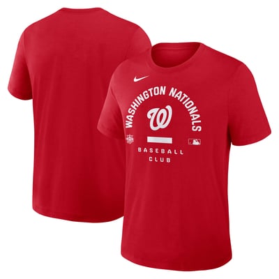 Washington Nationals Nike Authentic Collection Early Work Tri-Blend Dri-FIT T-Shirt - Red